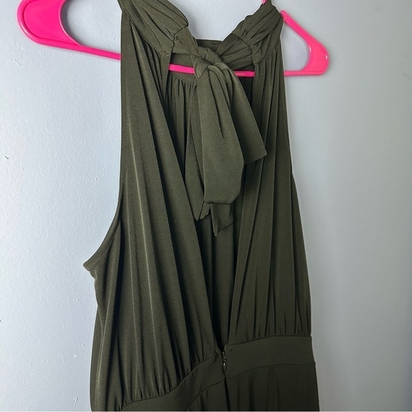 New York and Company Stretch Black Open Back  Halter Jumpsuit - Picture 5 of 9